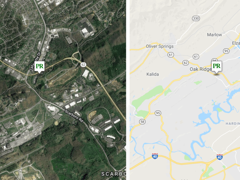 Pine Ridge Maps around Oak Ridge TN