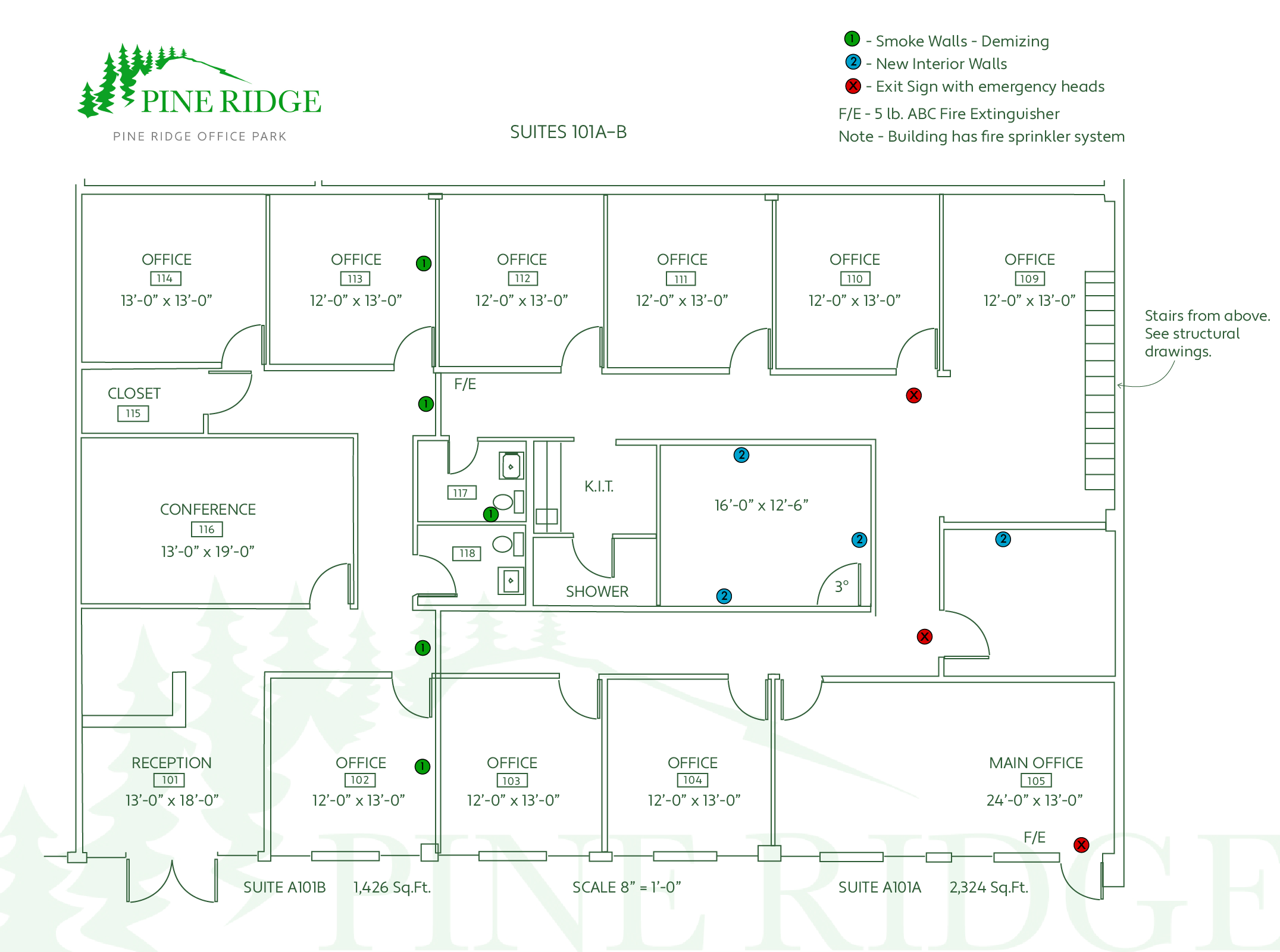 Pine Ridge Suites A101a-b Floor plan